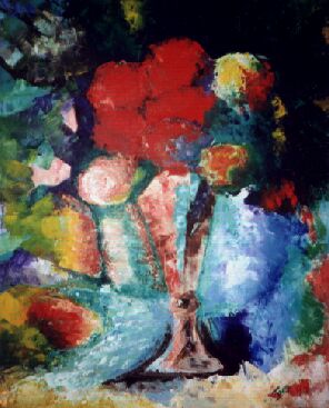 Vase of Flowers (after Gauguin) by Tom Lacey